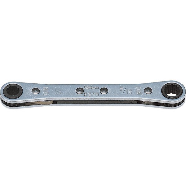 Ko-Ken Ratcheting Ring Wrench 1/4x5/16 6 Point 108mm, Reversible R810-1/4X5/16